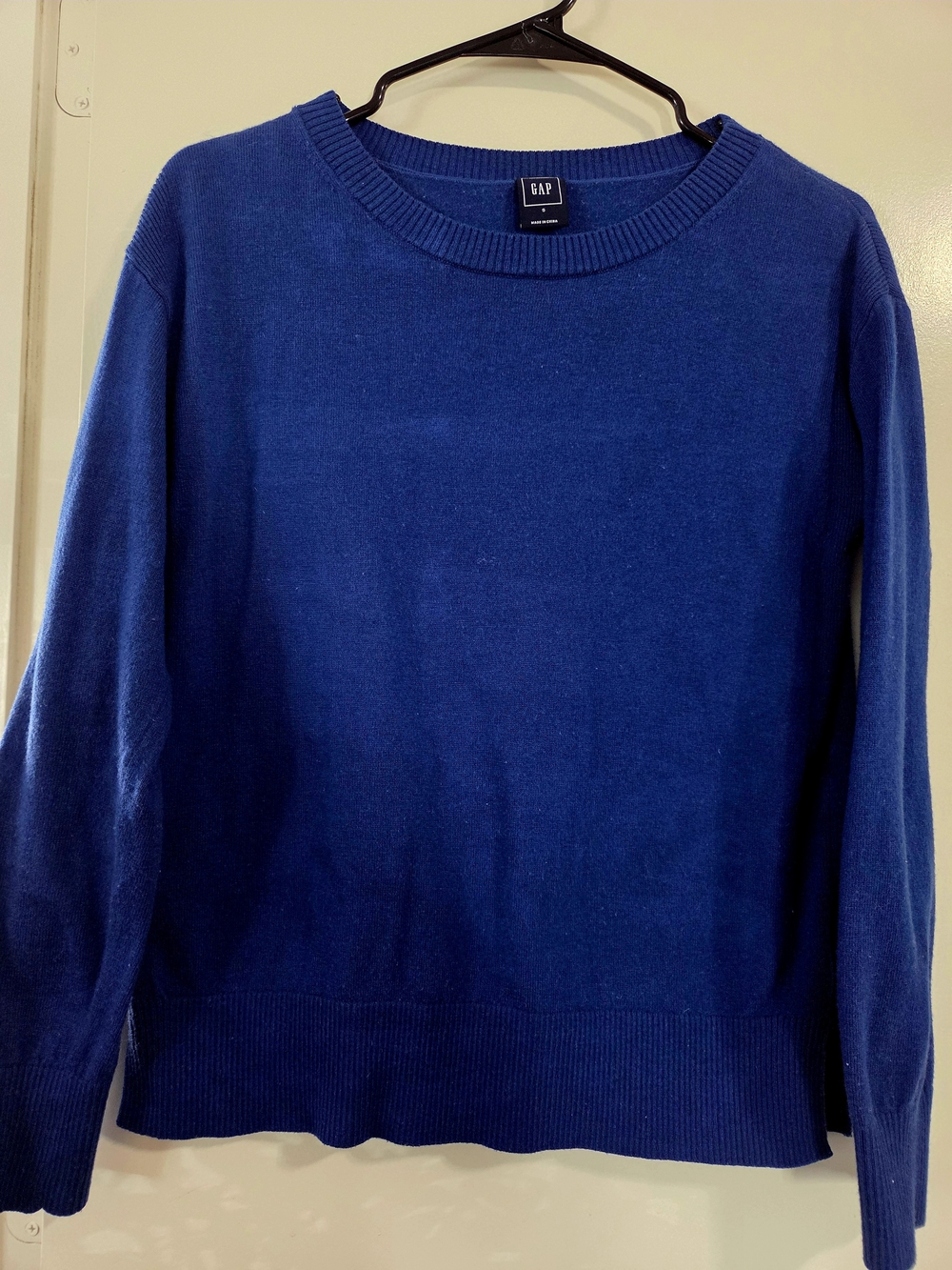 GAP Women's Small Royal Blue Crewneck Wool Blend Sweater
